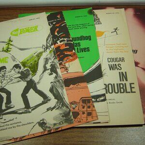 5 vintage Adult Power for Living pamphlets-1976 + Lively Bible Quizzes booklet